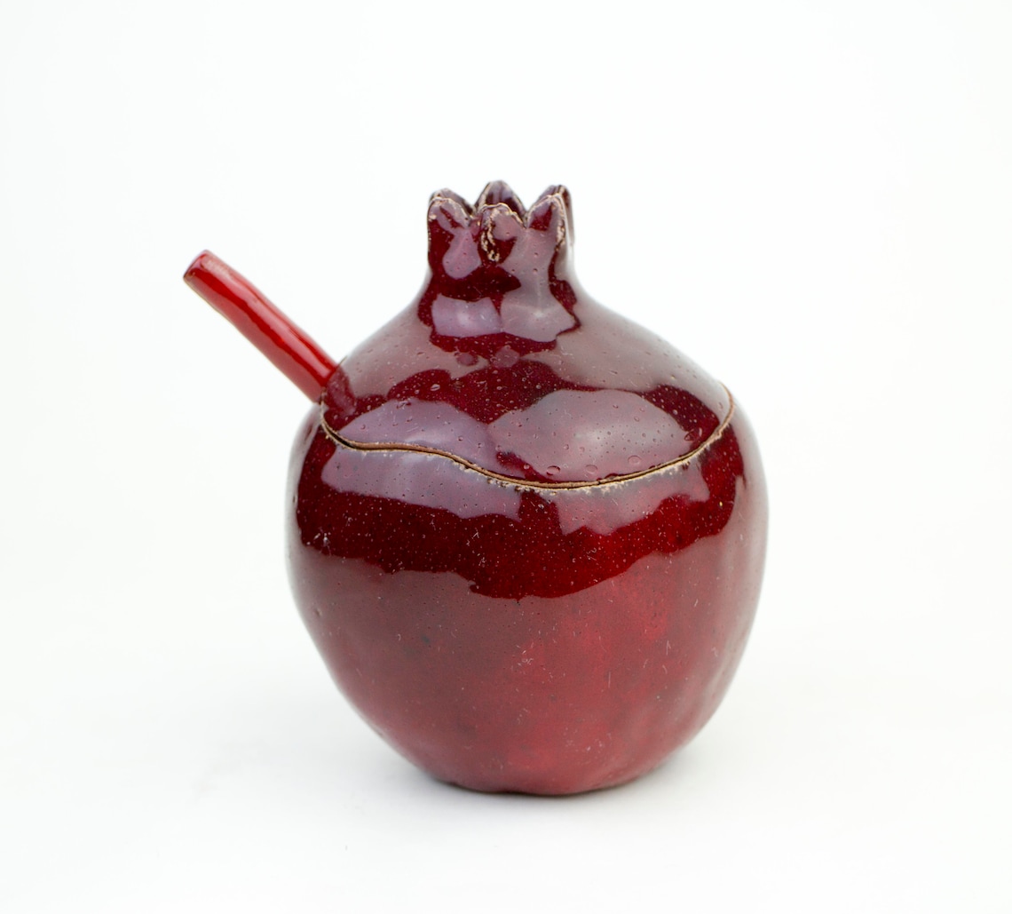 Handmade red pomegranate sugar bowl ceramic sugar bowl sugar Etsy