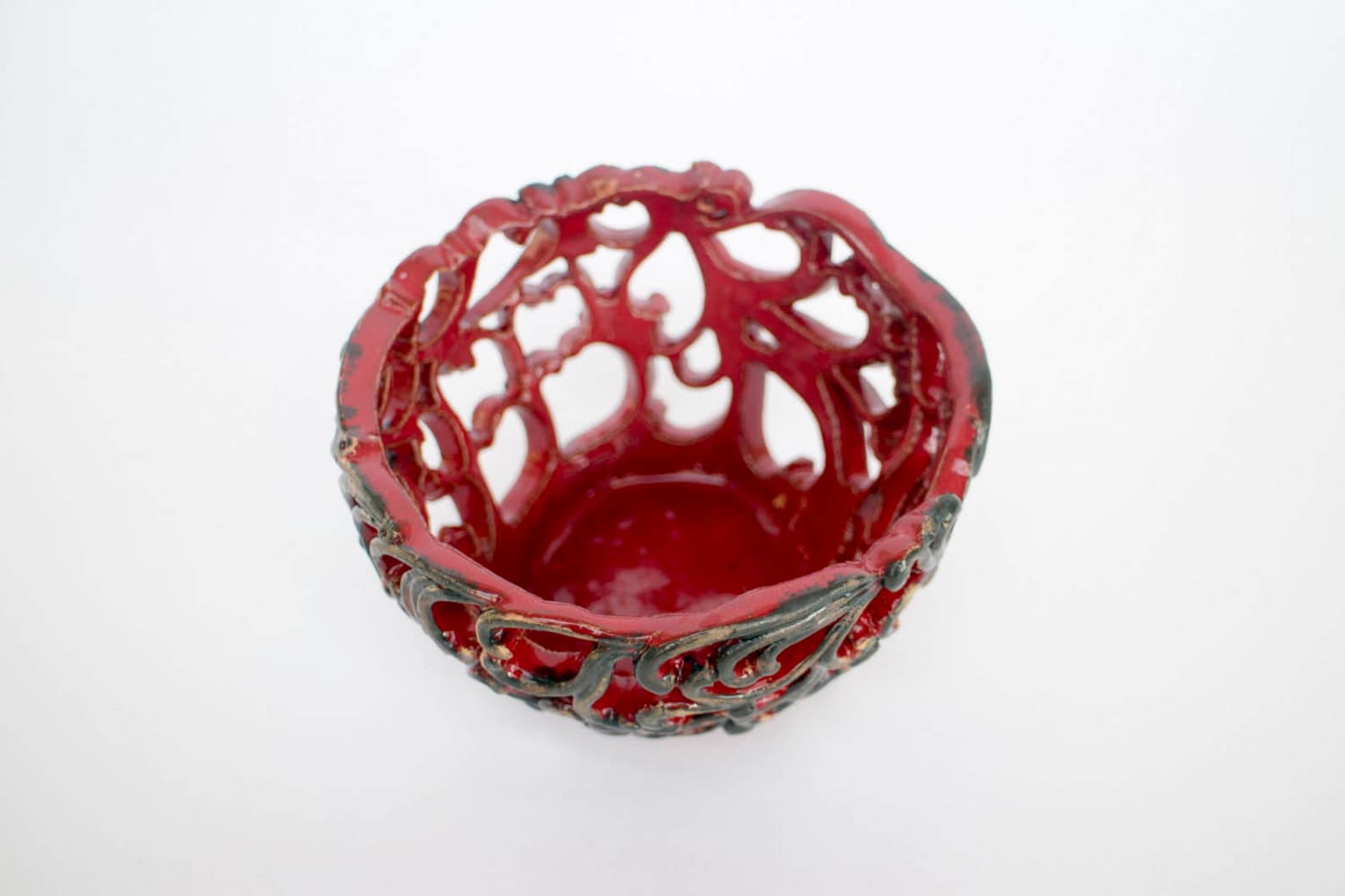 Ceramic Bowl Ceramic Fruit Bowl Red Ornament Bowl Red Vase Etsy