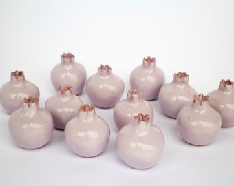 Wedding favors, Handmade ceramic pomegranate, pink pomegranate, ceramic, pomegranate vase, ceramics and pottery, ceramic wedding favor box