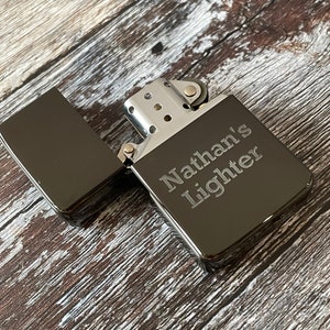 Black Personalised Engraved Lighter