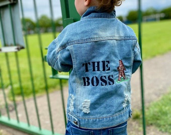 Personalised Baby/Toddler Denim Jacket With Bear