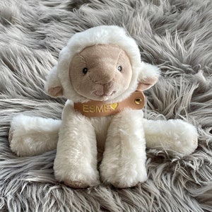Personalised Huggy Lamb Soft Newborn Toy