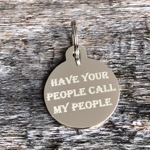 Silver Circular Disc Pet ID Tag