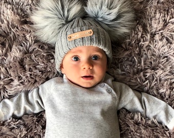 Baby Pom Pom Hat Etsy