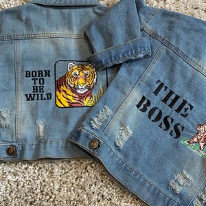 Personalised Baby/Toddler Denim Jacket With Bear image 4