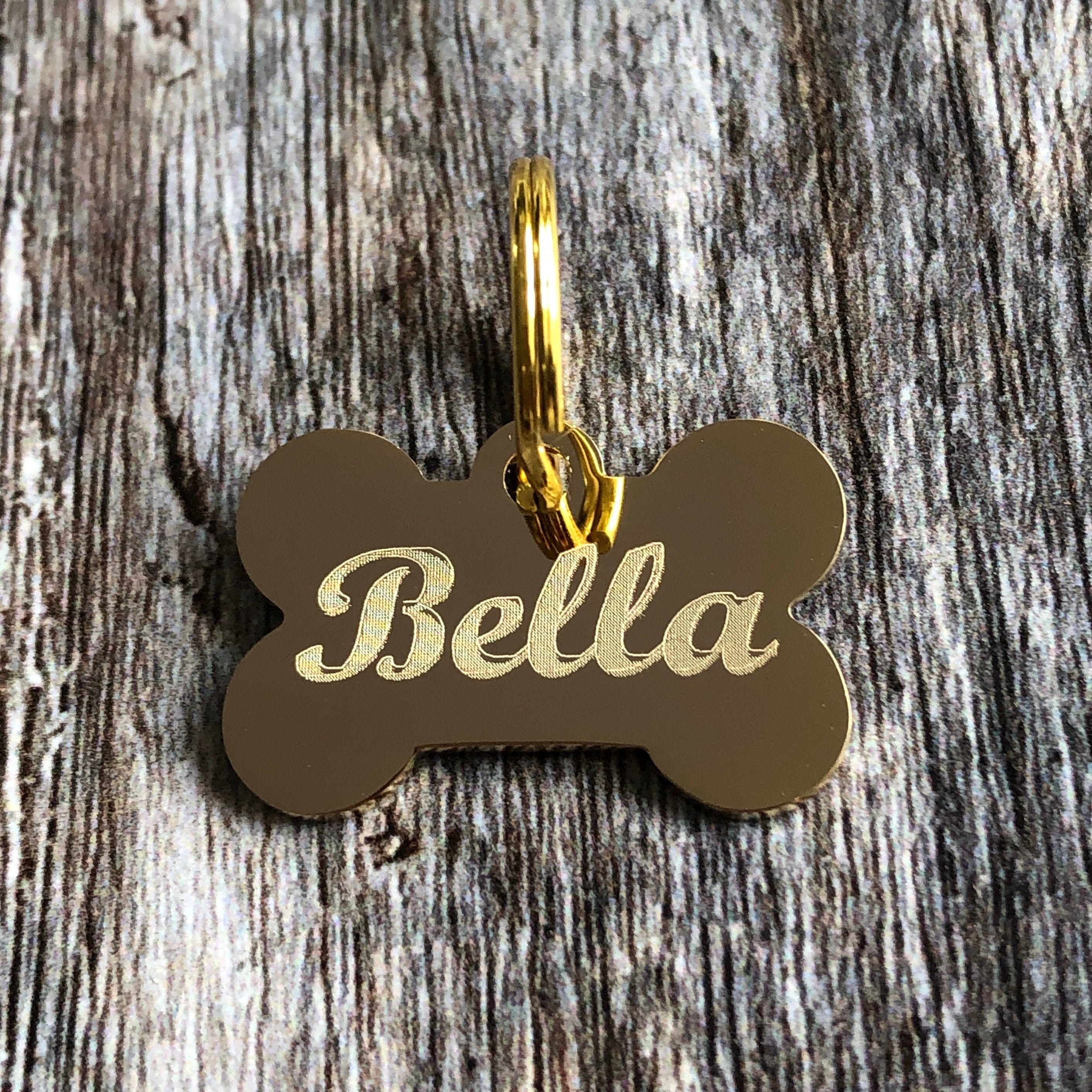 Gold Bone Dog Tag