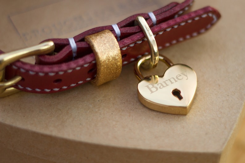 Gold Heart Lovelock Dog tag