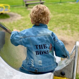 Personalised Baby/Toddler Denim Jacket With Bear image 5