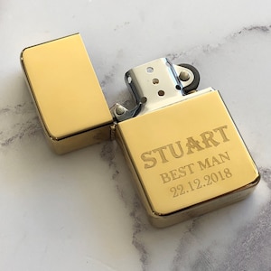 Gold Personalised Engraved Lighter
