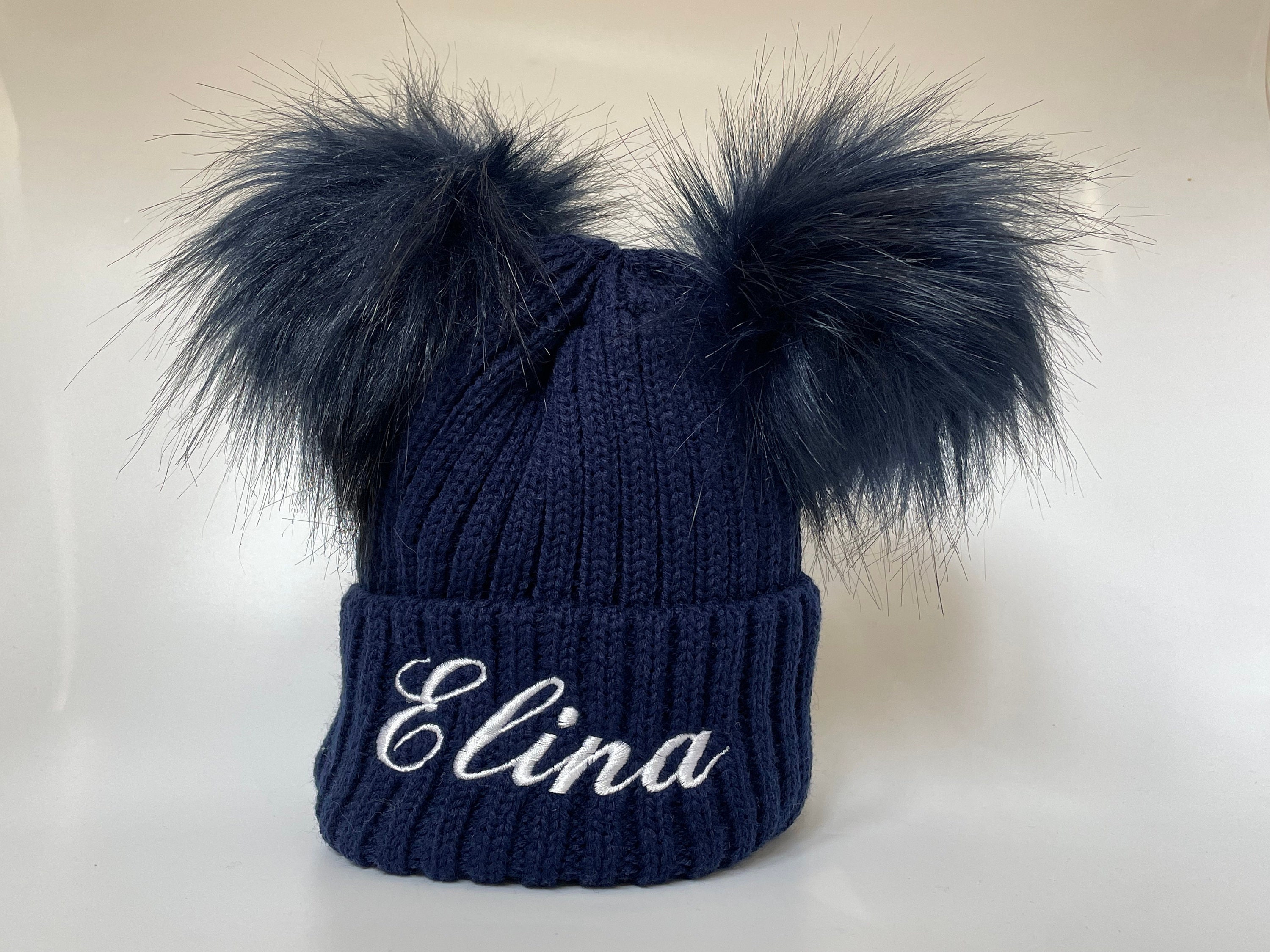 Navy blue pom sales pom hat