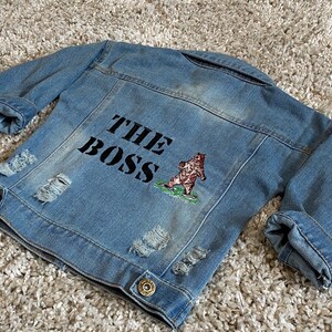 Personalised Baby/Toddler Denim Jacket With Bear image 6