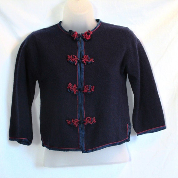 Vintage 1950s Navy Sweater
