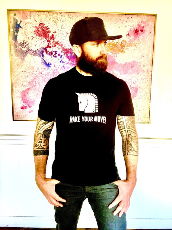 MAKE YOUR MOVE! Tee Hand Printed 100% Ultra Soft Cotton Unisex Black District Concert Tee Shirt