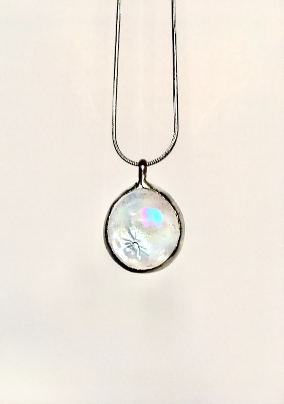 Glass Raindrop Necklace -  Artisan Crystal Necklace - Stained Glass Necklace - Stained Glass Pendant - Mystic Amulet - IN OTHER COLORS!