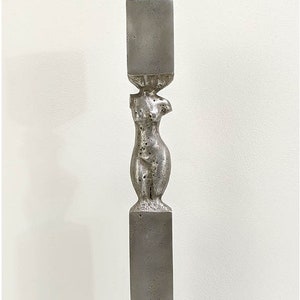 Sculpture de torse féminin en métal, décoration artistique faite main, oeuvre d&#39;art unique en métal coulé