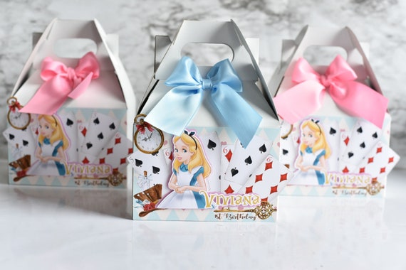 Alice in wonderland favor boxes, personalized Alice in wonderland favors, Alice in wonderland, favor boxes Il_570xn