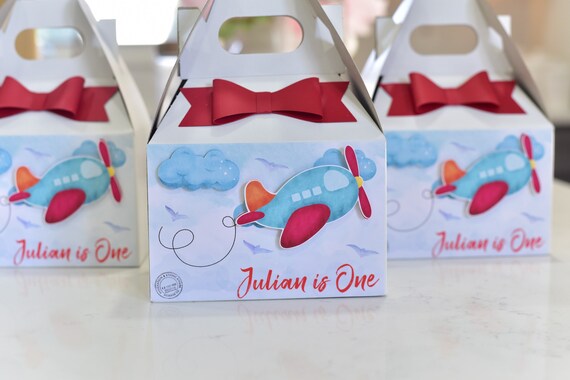 Airplane favor boxes, airplane, aviation favor boxes, airplane birthday Il_570xn