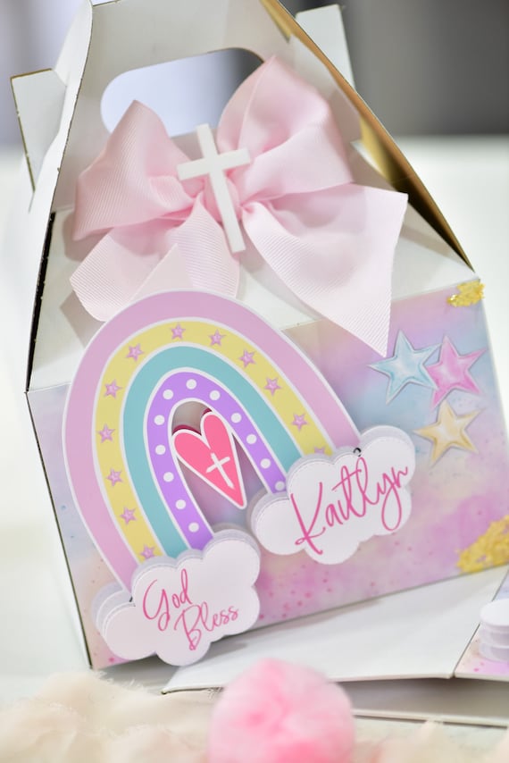 Rainbow favor boxes, unicorn favor boxes, rainbow birthday party, rainbow favors, rainbow party favors Il_570xn