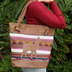 Vegan Suede Alpaca Handbag