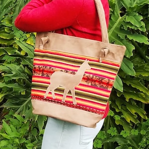 Vegan Suede Alpaca Handbag