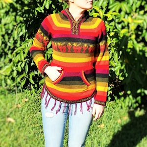 Adult Unisex Peruvian Poncho/Sweater