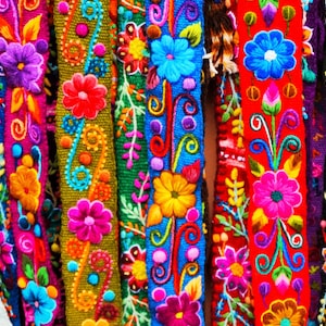 FREE SHIPPING to US- Handmade Peruvian Crochet Belt
