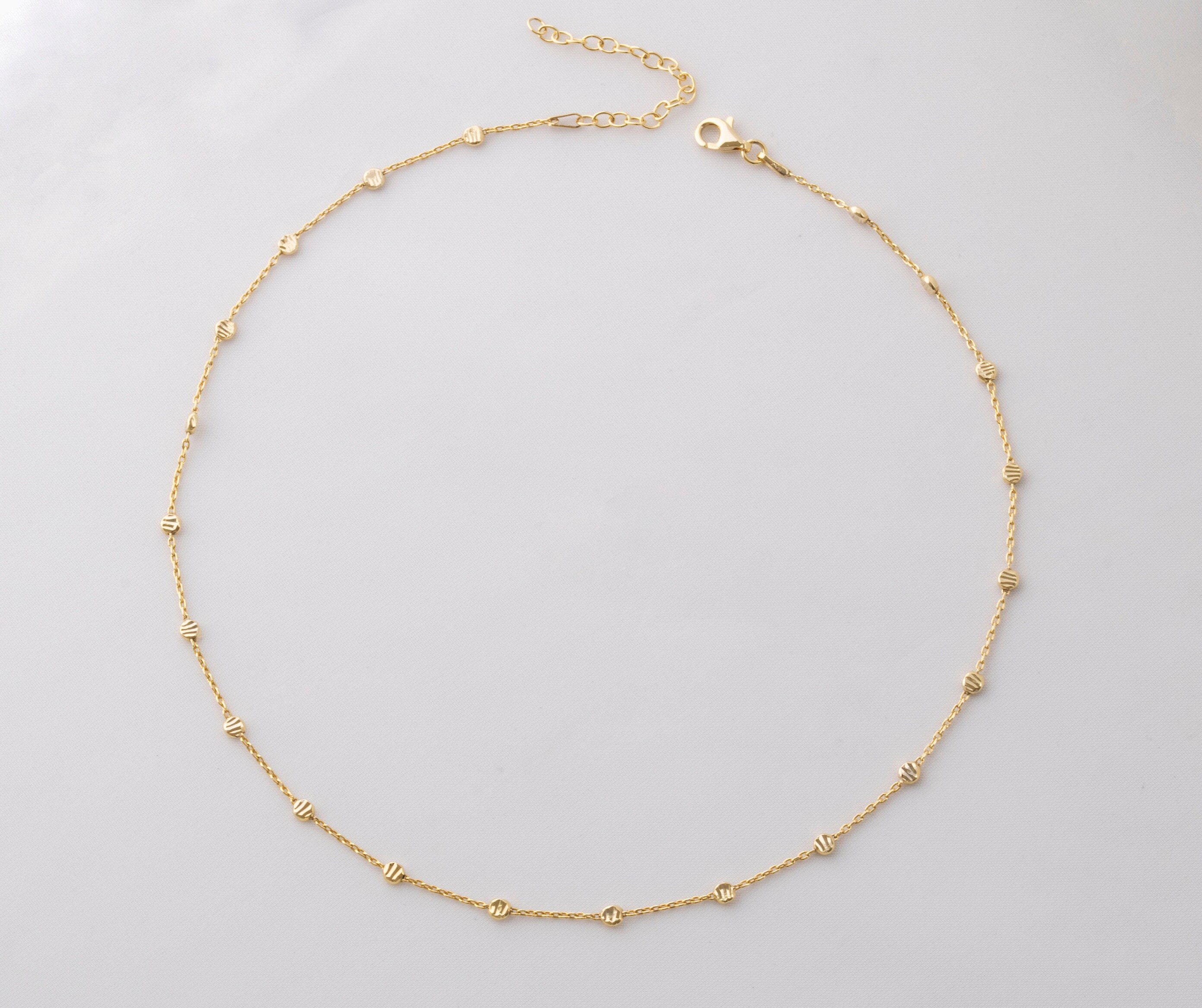 DoubleNine Bohemian Layered Necklace - Silver Sequins, Coins, Choker & Collar Style For Women