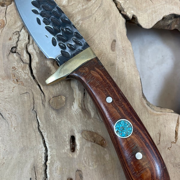 Artisan Crafted Skinning Knife with Resin & Brass Handle main image 1