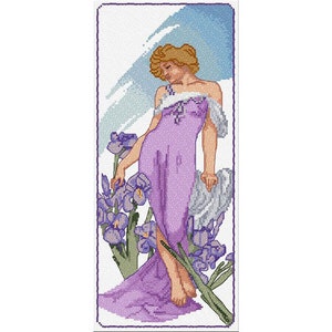 Cross stitch pattern Iris