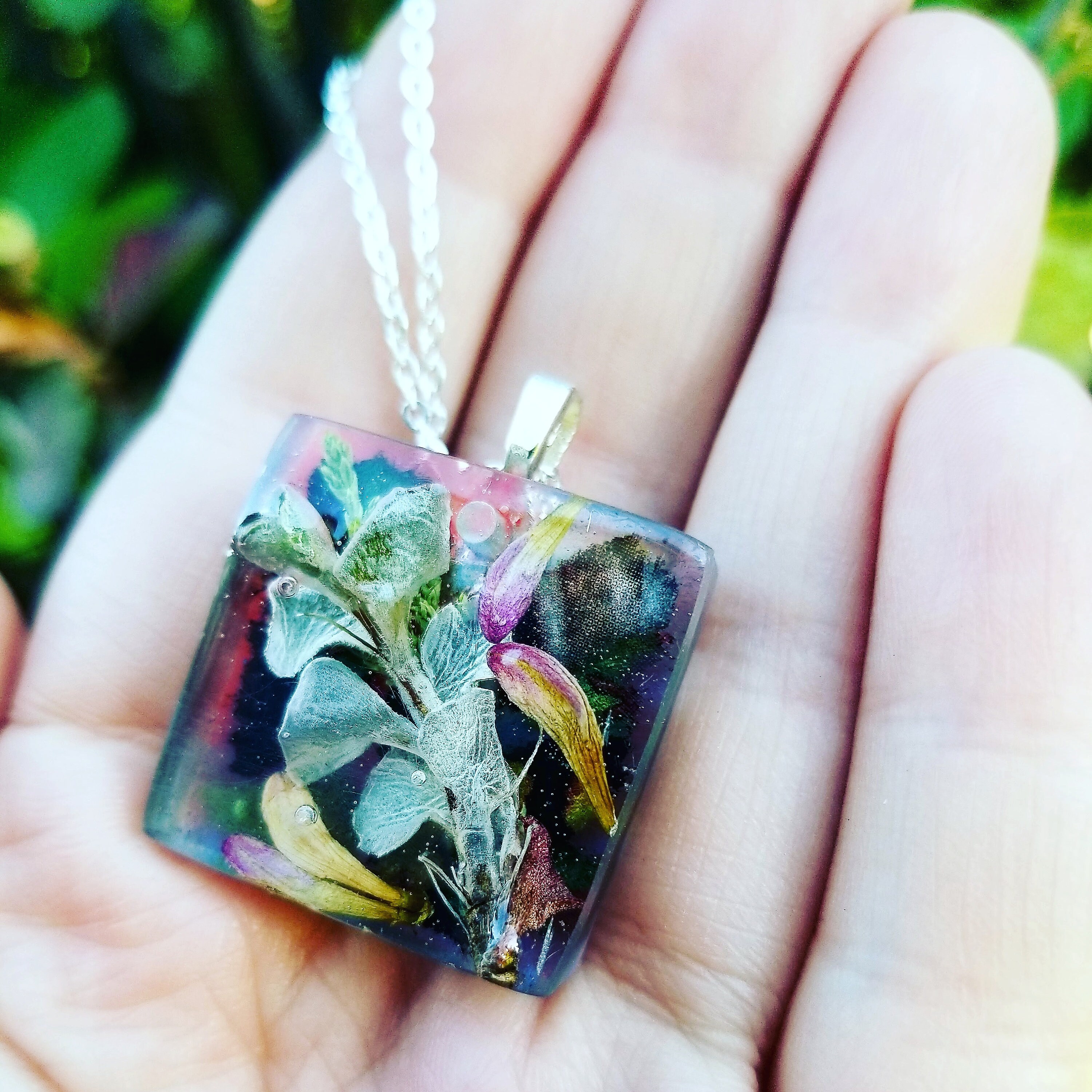 SALE Succulent Resin Pendant Necklace Terrarium Jewelry Etsy
