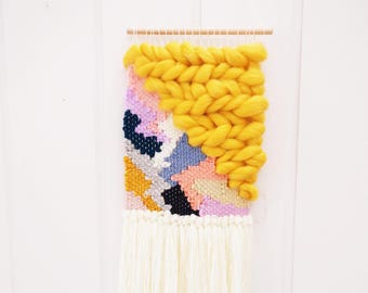 Sunday weaving, woven wall hanging, boho wall tapestry