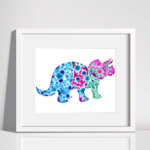 Danny Dinosaur, giclée wall art print, watercolour print, framed print, statement print, original art, nursery wall art.
