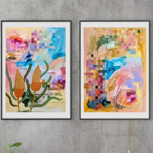 Abstracte kunst print, abstract schilderij, kunst poster, grote abstracte print, gedrukte kunst aan de muur, fine art print, moderne kunst