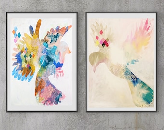 wall art prints, abstract art, large abstract art, bird art prints, wall art, wall decor