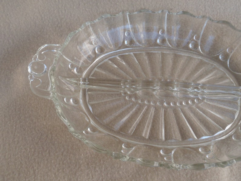 Oyster and Pearl design 12 inch divided relish/candy dish Etsy