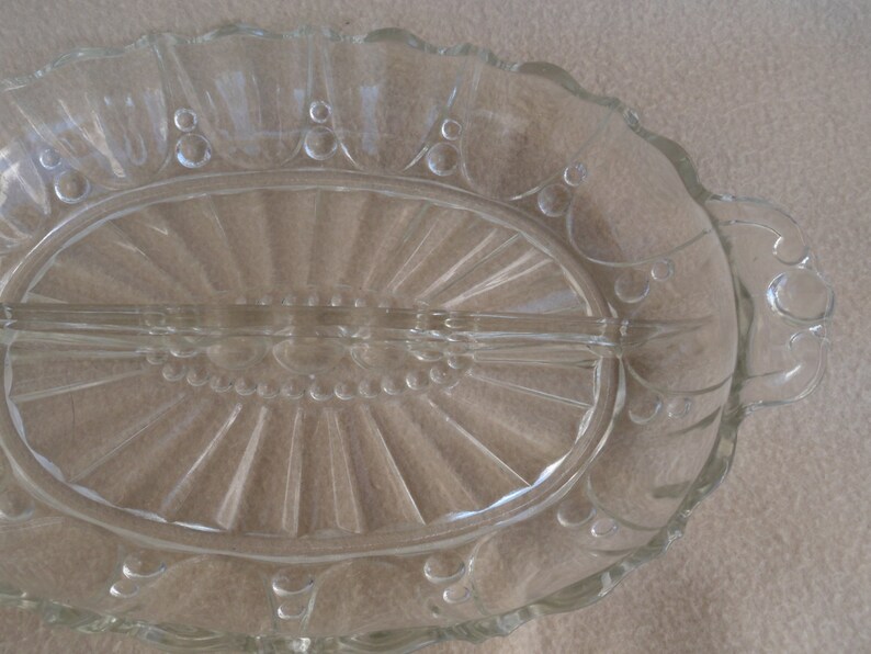 Oyster and Pearl design 12 inch divided relish/candy dish Etsy