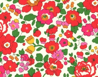 Fabric Liberty Betsy grenadine red by 25 cm