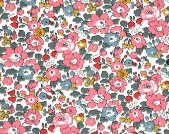 Fabric Liberty Betsy Ann pink peony by 25 cm