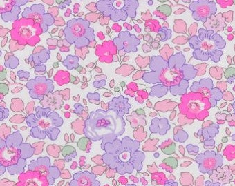 Tissu Liberty Betsy Fluo lilas par 25 cm