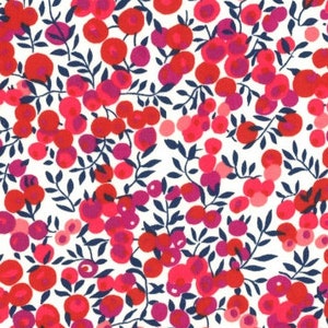 Tessuto rosso Liberty Wiltshire da 25 cm