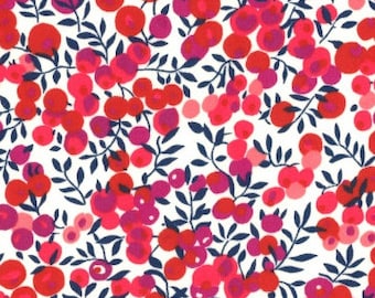 Liberty Wiltshire red fabric by 25 cm