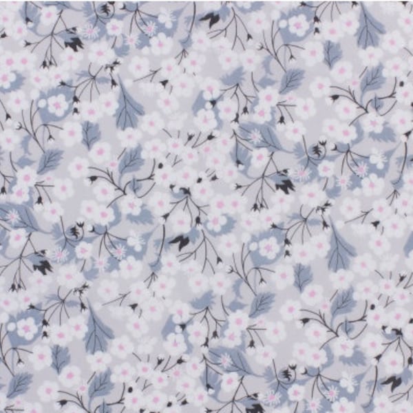 Fabric Liberty Mitsi pearl gray by 25 cm