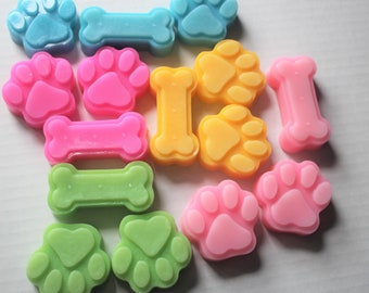 Bone And Paw Prints Soap Set / Gifts And Party Favors Glycerin Soaps / Kids Fun Soaps / Goat Milk Soap