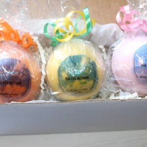 Citrus Bliss Bath Bomb Set / Vegan Starch Free Bath Bomb / Lemon Lime / Pink Grapefruit / Tangerine Orange