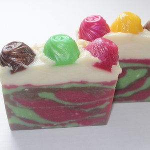 Sweet Bon Bons Soap / Moisturizing All Natural Soap / Cotton Candy Bon Bons Soap image 3