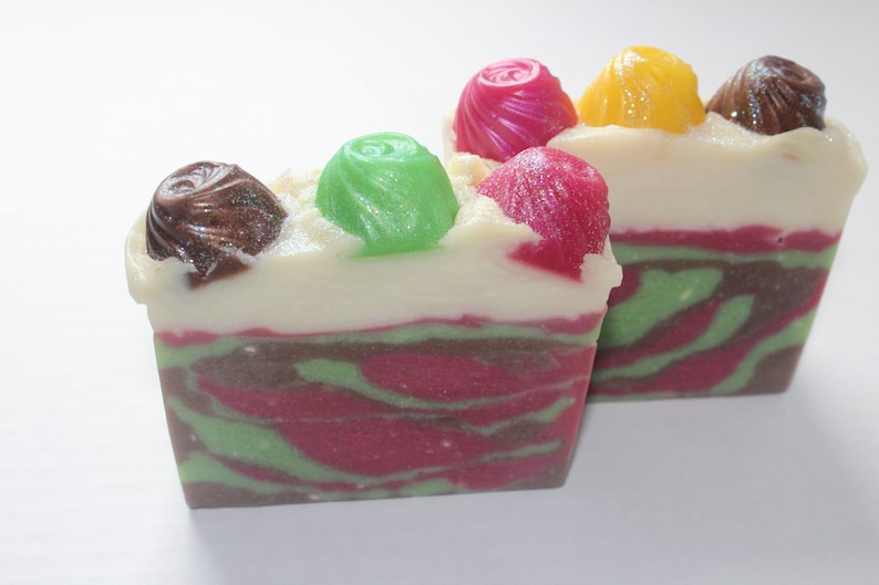 Sweet Bon Bons Soap / Moisturizing All Natural Soap / Cotton Candy Bon Bons Soap image 3