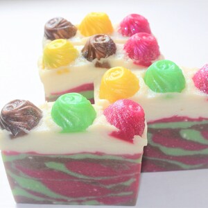 Sweet Bon Bons Soap / Moisturizing All Natural Soap / Cotton Candy Bon Bons Soap image 5