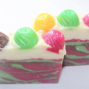 Sweet Bon Bons Soap / Moisturizing All Natural Soap / Cotton Candy Bon Bons Soap image 2