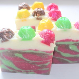 Sweet Bon Bons Soap / Moisturizing All Natural Soap / Cotton Candy Bon Bons Soap image 1