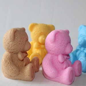 Kids Teddy Bear Soap Set / Adorable Glycerin Teddy Bear Soap